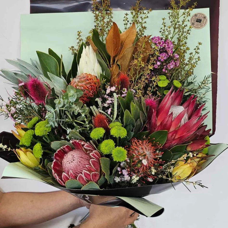 Vibrant Australian native flower bouquet for delivery in Perth, perfect for gifts and special occasions