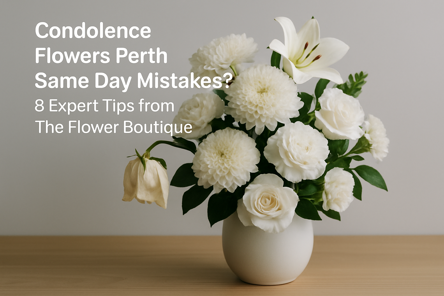 Are You Making These Condolence Flowers Perth Same Day Mistakes? 8 Expert Tips from The Flower Boutique