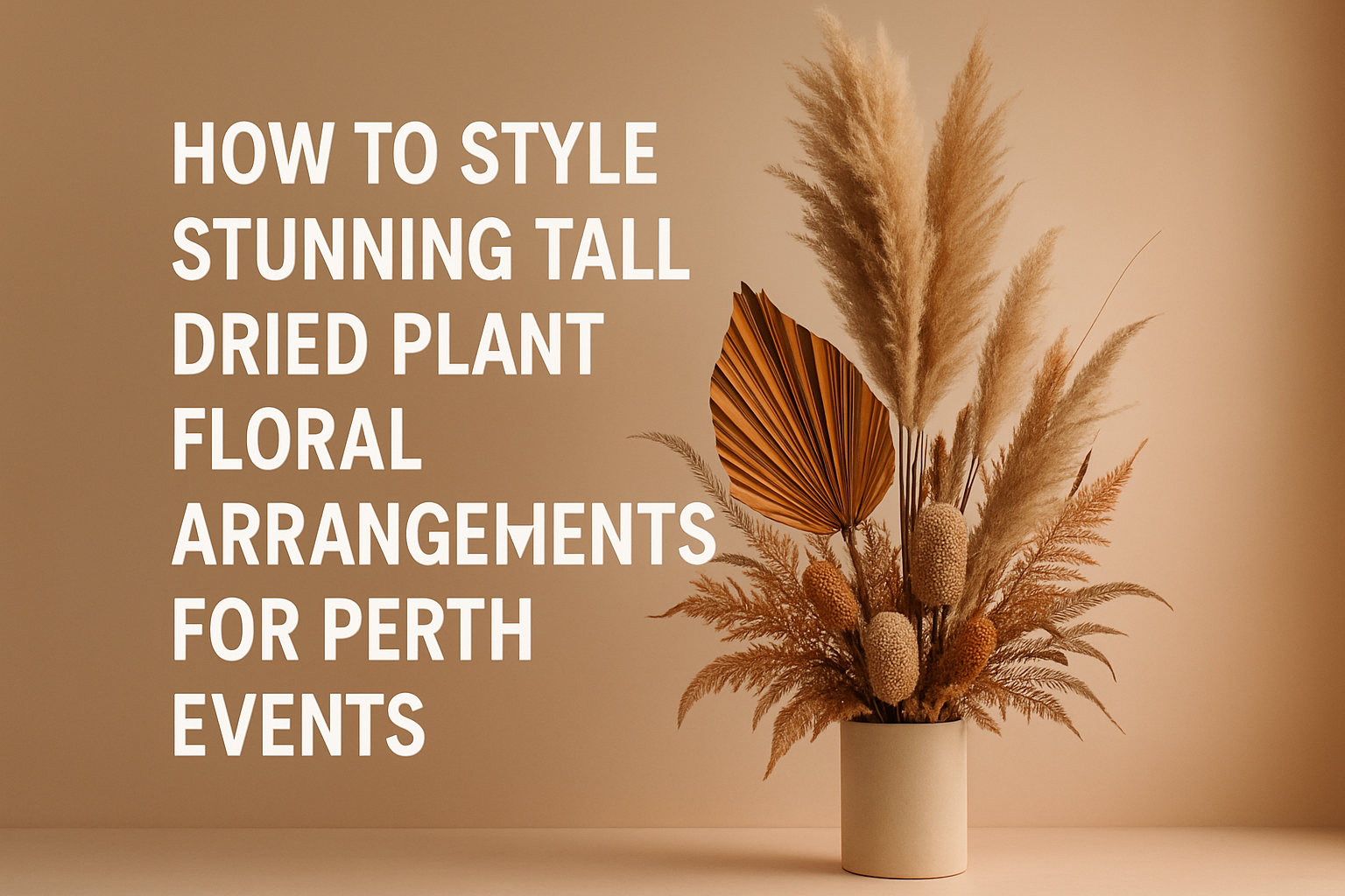 How to Style Stunning Tall Dried Plant Floral Arrangements for Perth Events