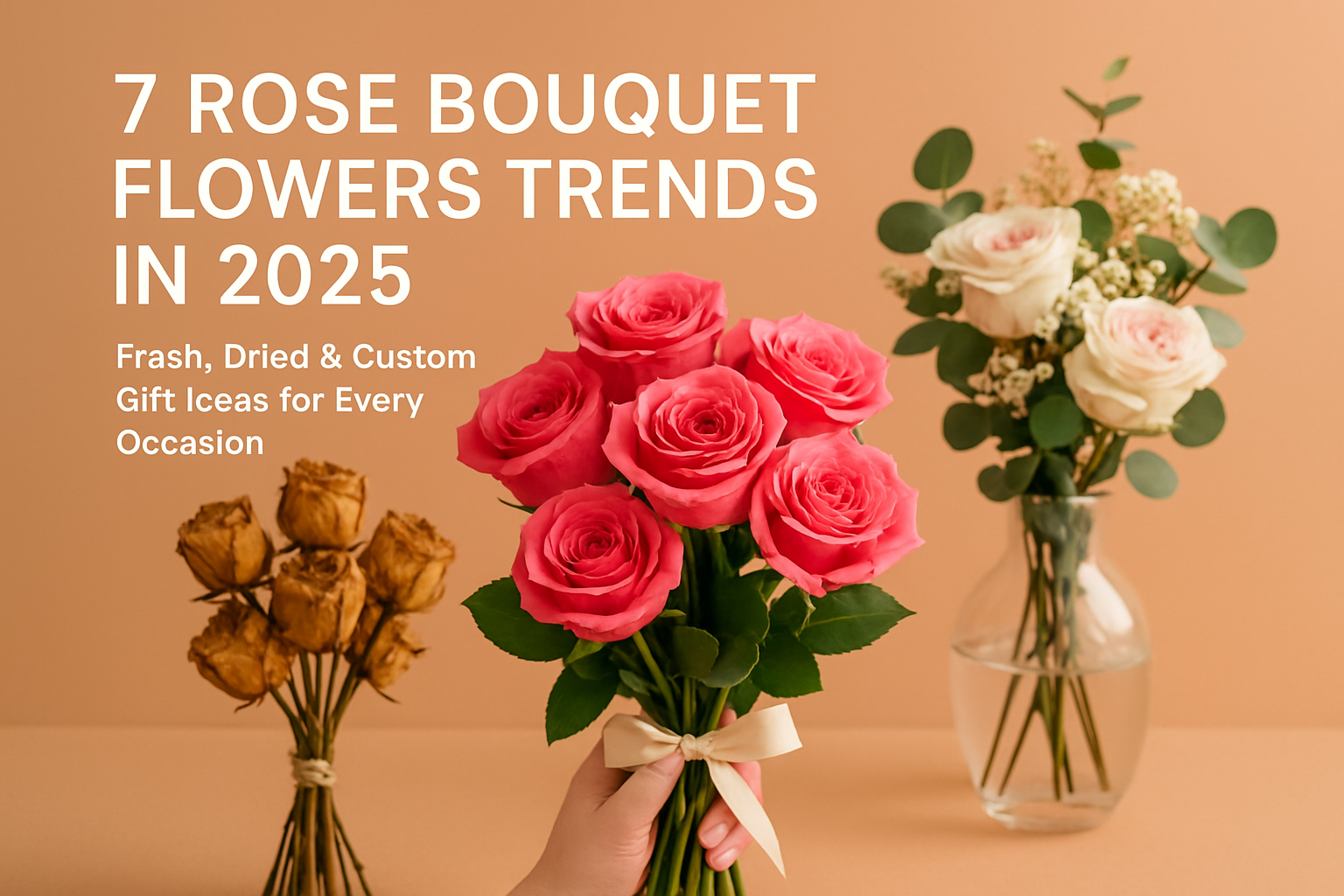 7 Rose Bouquet Flowers Trends in 2025: Fresh, Dried &amp; Custom Gift Ideas for Every Occasion