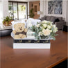 Neutral baby hamper with cotton basics and keepsake box — Joondalup delivery