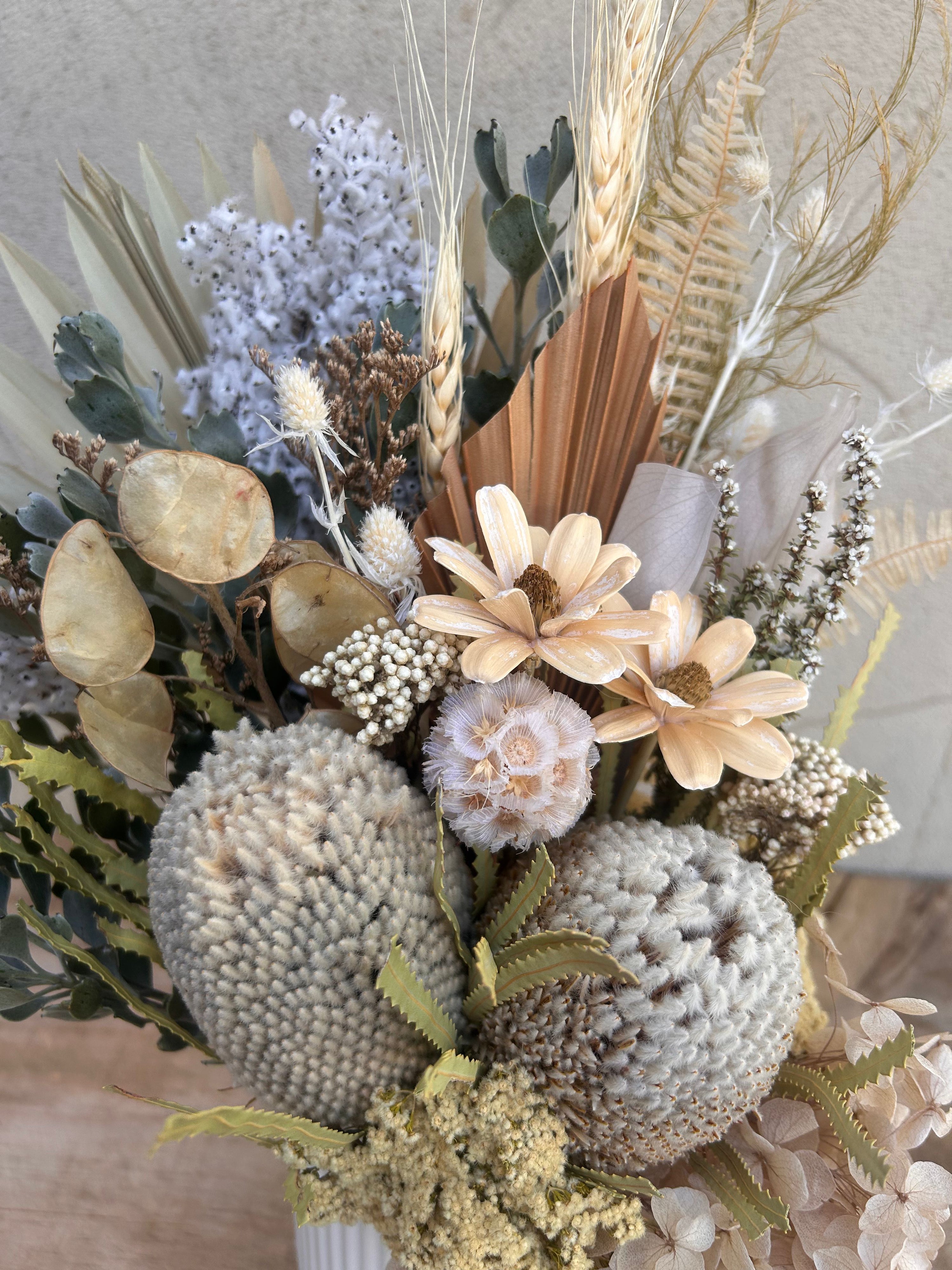 Luxury dried flowers arrangement Perth Australia Earthen