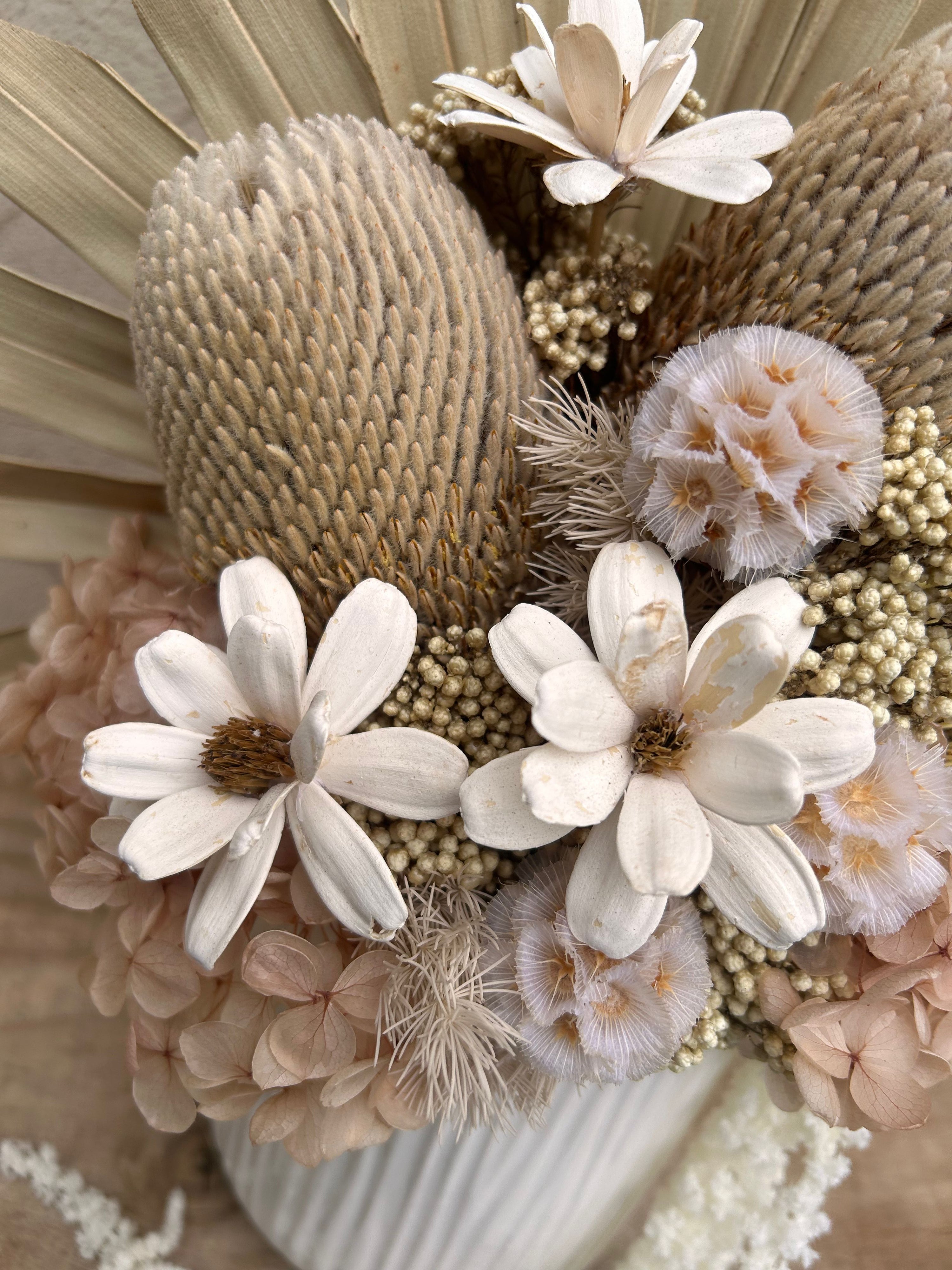 Elegant Harmony dried florals with preserved textures – boutique dried flower delivery Perth Western Australia