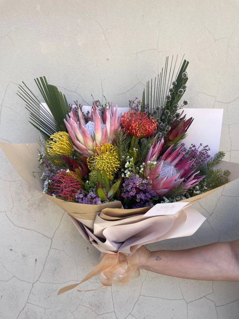Native Instinct is the perfect bouquet for Australians who like native wildflowers. Available for pick up for our Ashby studio or delivery accross Perth
