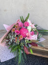 A Pink flower bouquet with roses and disbuds  for Same Day Delivery Perth by the Flower Boutique Florist in Ashby