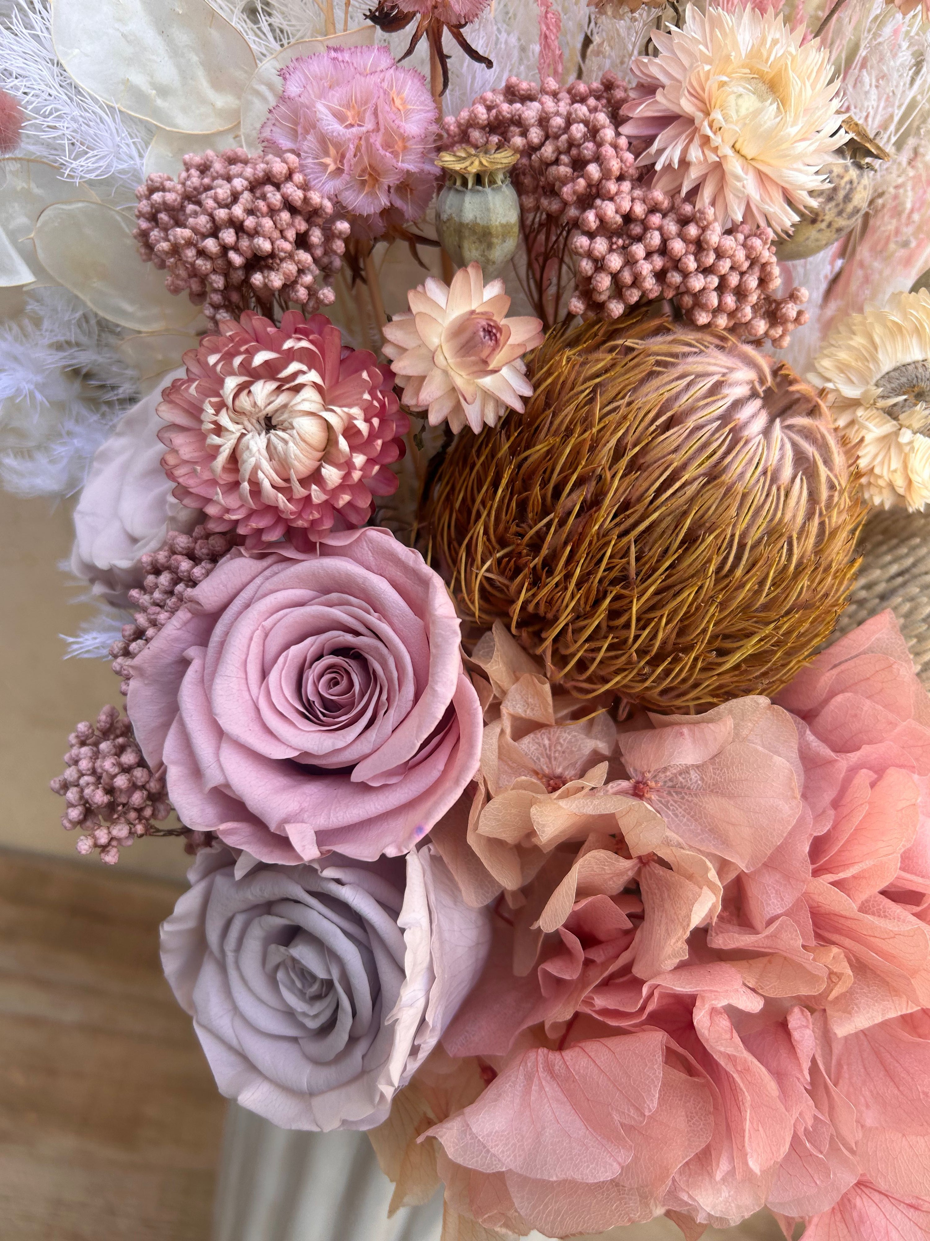 40cm dried flower arrangement in ceramic vase Perth delivery