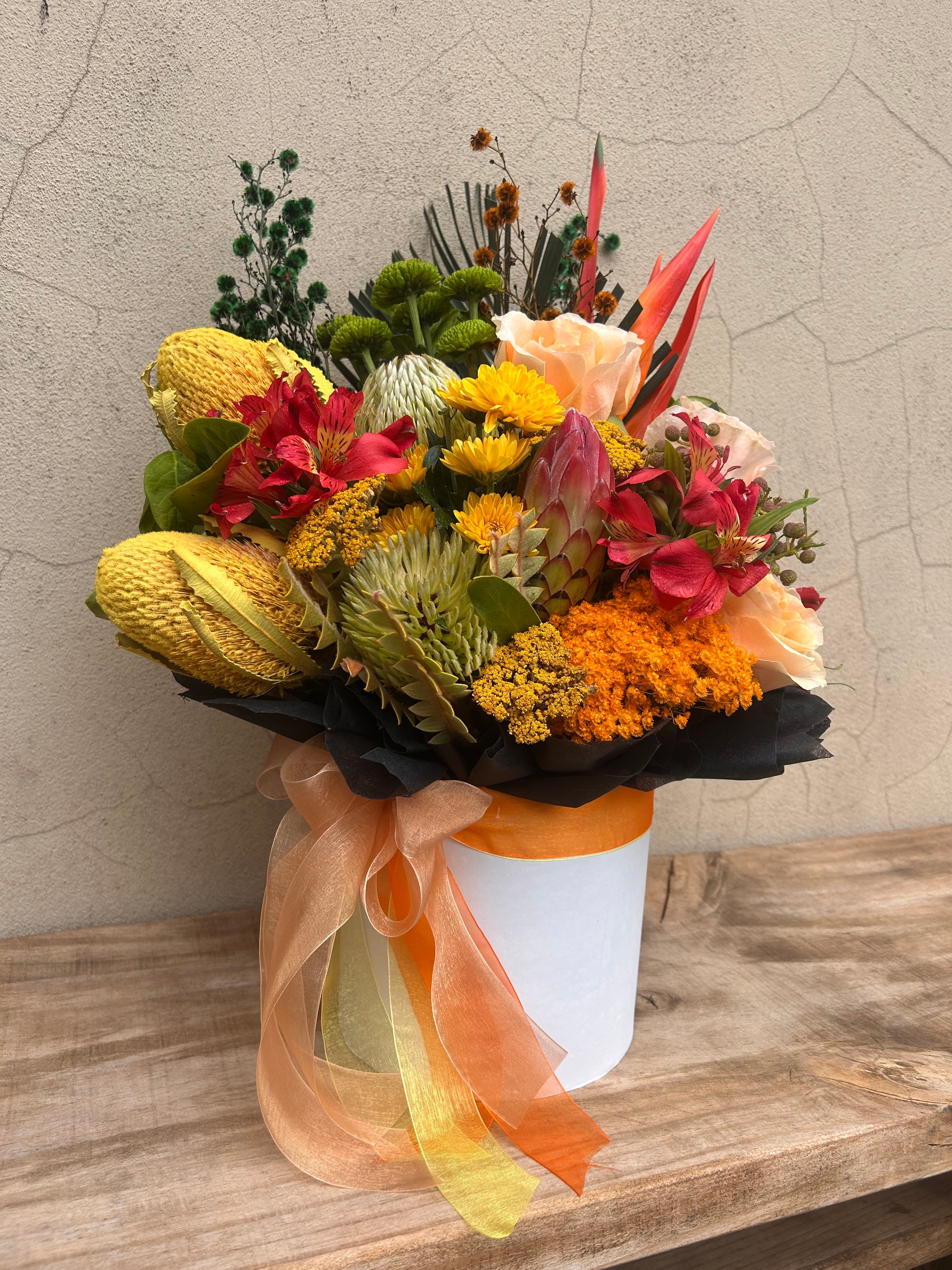Premium Australian native flowers in modern flower box