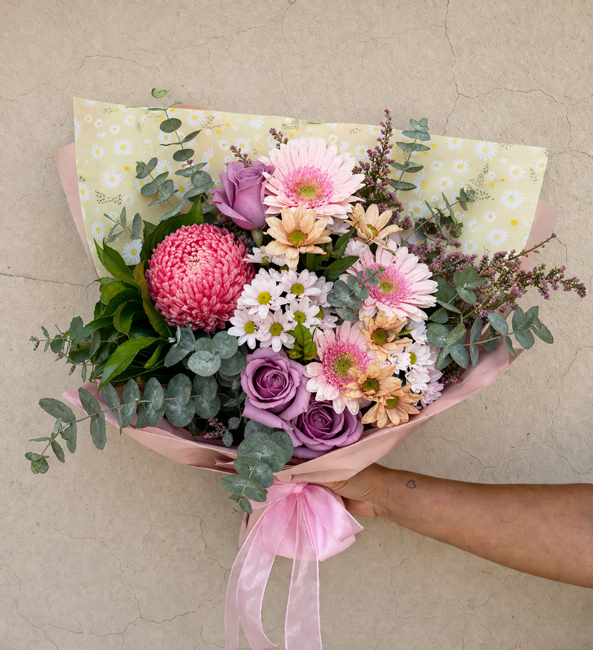 Pure Love Mother’s Day bouquet Perth florist pink pastel flowers delivery Perth NOR