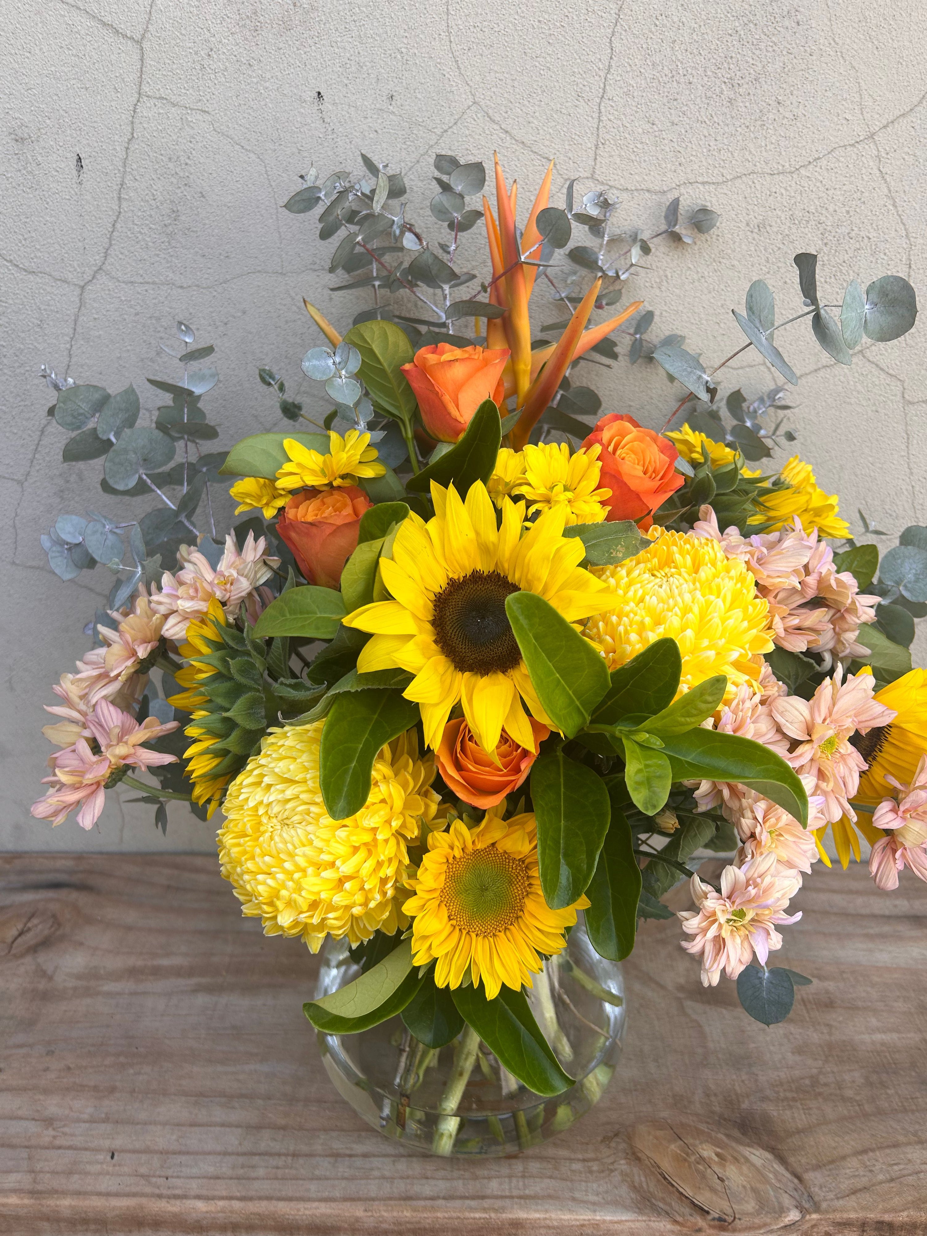 Soleil Vase sunflower arrangement Perth florist delivery