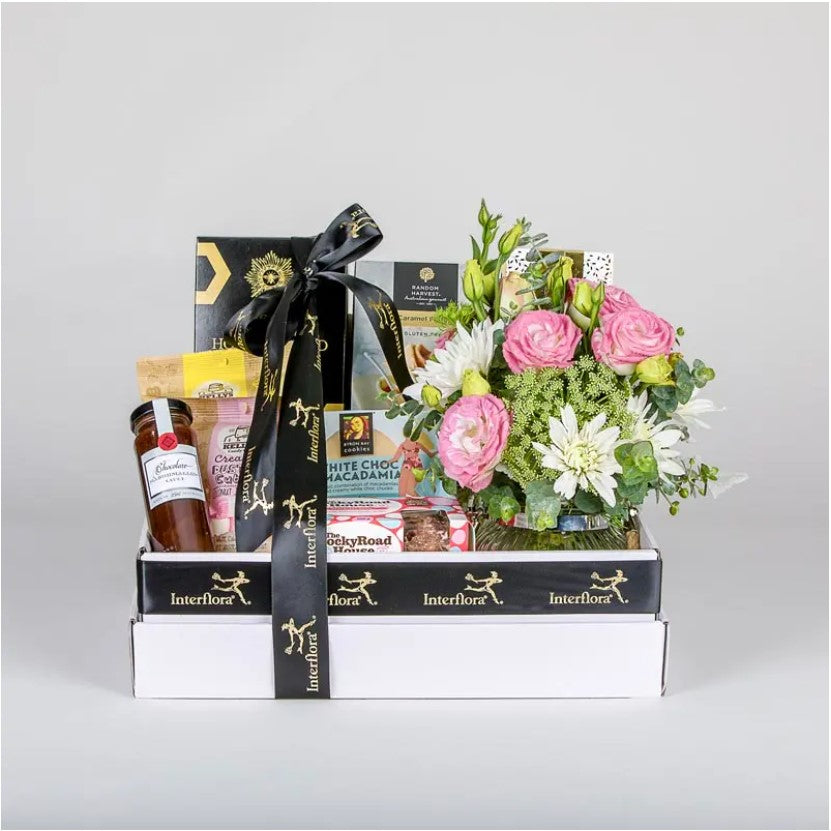 Sweet treats hamper with assorted chocolates and biscuits — Perth same-day delivery