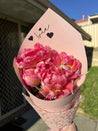 No.39 tulip bouquet in standard wrap – August exclusive from The Flower Boutique Perth